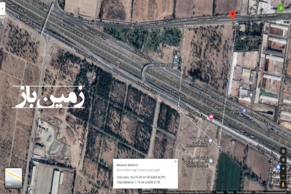 زمین بایر در تهران خلیج انتهای ابوسعید ۲۵۶۰۰ متر-1