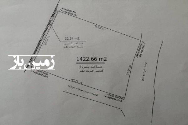 فروش زمین مسکونی شمال در نشتارود ۱۴۲۲متر-2