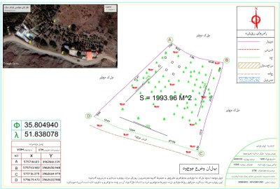 فروش زمین باغ در تهران 2400 متر لواسان بزرگ روستای ایرا