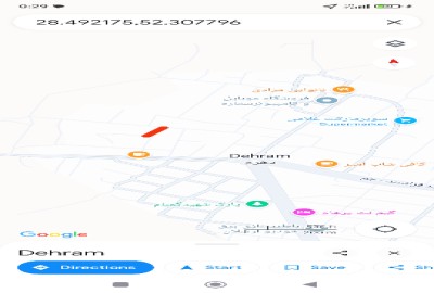 فروش زمین مسکونی فارس ۱۲۰۰ متر دهرم