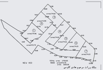 فروش زمین مسکونی شمال ۱۷۴ متر کلاردشت روستای کلنو