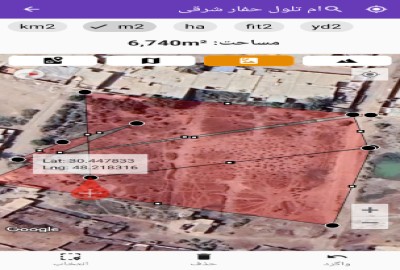 فروش زمین مسکونی خوزستان ۳۰۰ متر خرمشهر حفار غربی