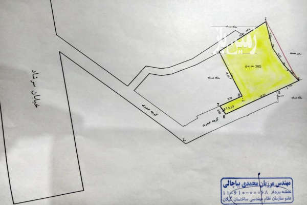 فروش زمین مسکونی گیلان ۳۸۵ متر صومعه سرا-1