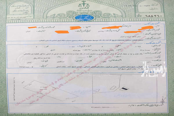 فروش زمین مسکونی گیلان ۲۲۲ متر املش روستای شیخ آباد-4