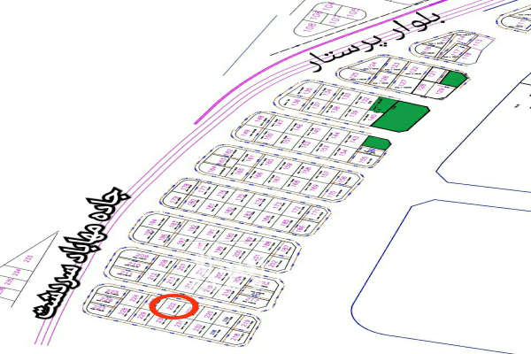 فروش زمین مسکونی آذربایجان غربی ۱۱۲ متر مهاباد بلوار پرستار-1