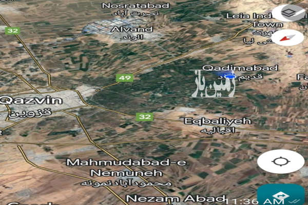 فروش زمین باغ قزوین ۶۰۰۰ متر مجاور روستای قدیم آباد-3