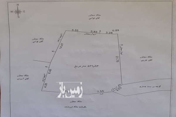 فروش زمین گیلان ۵۳۱ متر تالش میدان نماز-3