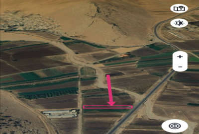 فروش زمین کشاورزی کرمانشاه ۱۶۰۰ متر بیستون روستای برناج