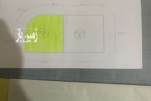 زمین دو نبش ۱۰۰ متری واقع در روستای جانوسلو-1
