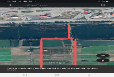 ۸ هکتار زمین کشاورزی روبروی در اصلی بندر امیر اباد