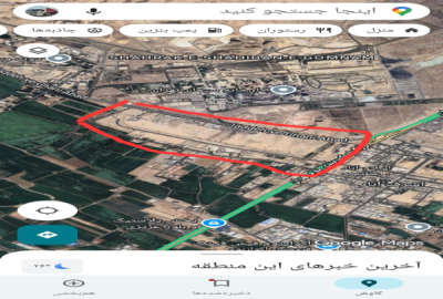 زمین کشاورزی غنی آباد ۴۵ هکتار بر جاده روبروی کارخانه سیمان تهران