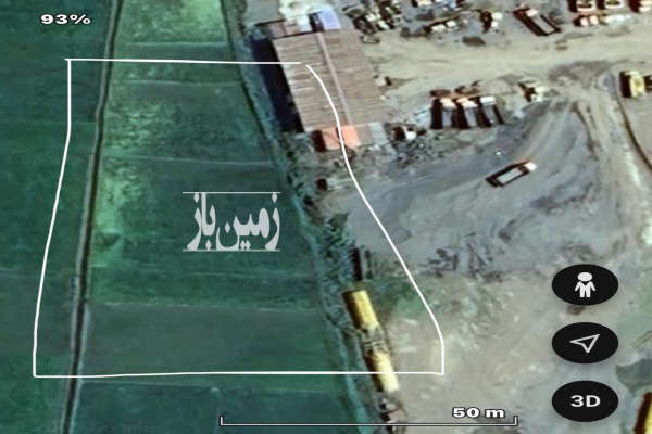 زمین زراعی ۱۸۶۱ متر در خشکه دهنه سند شش دانگ-4