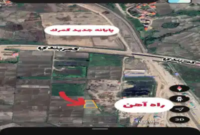 زمین زراعی ۱۸۶۱ متر در خشکه دهنه سند شش دانگ