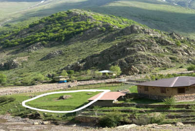 زمین ۳۵۰ متری روستای زیبای دلیر با چشم انداز زیبا