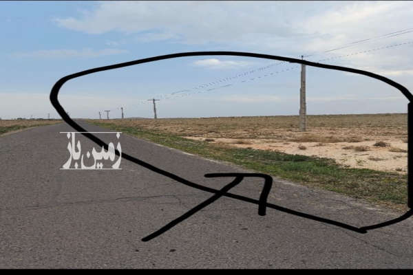زمین به متراژ ۷۲۲۲ در منطقه صنعتی بر جاده دین آباد-1