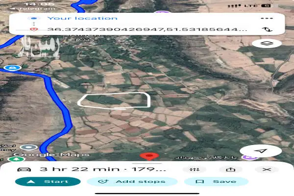 باغ پنجاه ساله ۱۵۵۷ متری در منطقه کجور روستای اسلام اباد - تصویر 2