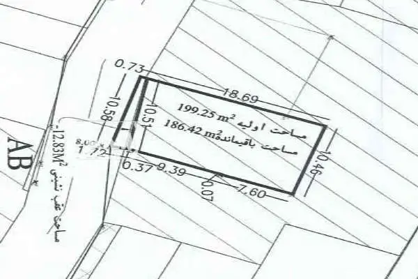 زمین مسکونی شهر فارسان خیابان کاشانی ۱۸۶ متر - تصویر 3