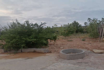 زمین باغی روستای حسین آباد کودیان دارای آب وبرق و منبع ۲۰۰۰ لیتری