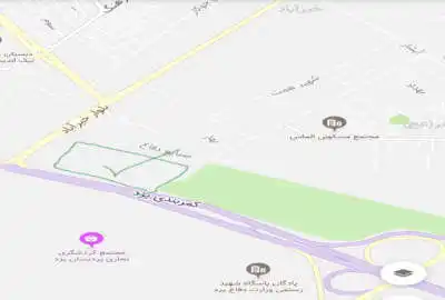 زمین ۷۰ در۵۰ بر اصلی کمربندی یزد مناسب جهت مجتمع رفاهی تعمیرگاه