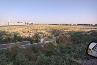 زمین کشاورزی ۵ هزارمتر مناسب گلخانه همراه آب
