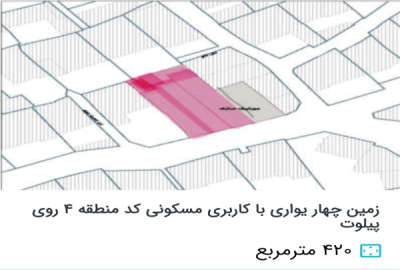 زمین چهاردیواری کارگاهی ۴۲۰ متر با کاربری مسکونی و تجاری