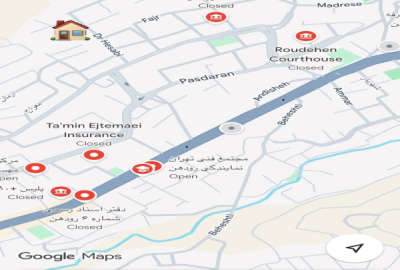 زمین در رودهن بلوار انقلاب ۳۰۳ متر خیابان دکتر حسابی