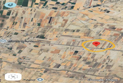 ۴۵۰۰ متر زمین کشاورزی زیار بر جاده اصلی روستای برسیان