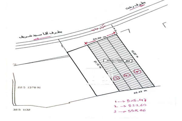 زمین در فلکده رشت بر خیابان ۵۰۰ متر-3