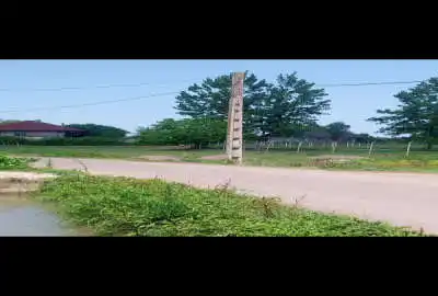 زمین به مساحت ۲۵۰ متر بر خط آب برق گاز