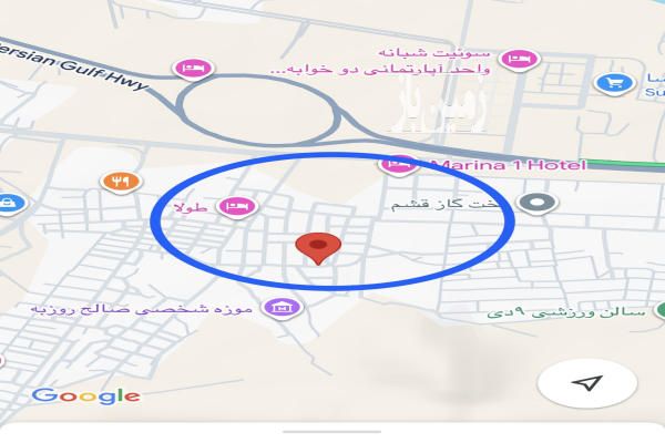 فروش زمين مسكوني ٤ كيلومتري قشم شهرك طولا ۳۰۰ متر-2