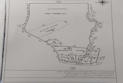 فروش زمین باغ سیب بین روستای بزرگ آباد و فولاد لو ۴۵ هکتار