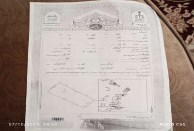 زمین مسکونی روستایی ابتدای دالخانی جاده هریس