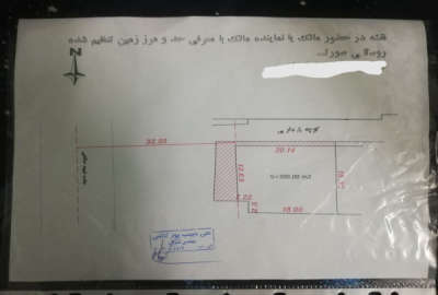 زمین مسکونی تجاری بر جاده اصلی دو نبش با کوچه ۸ متری