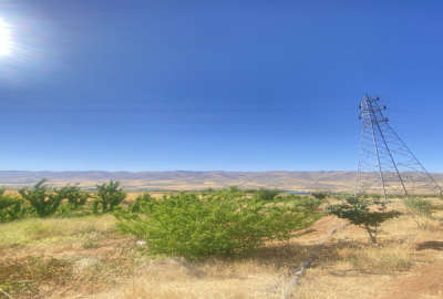 هشت و نیم هکتار زمین کشاورزی با درختان میوه و آب چشمه طبیعی