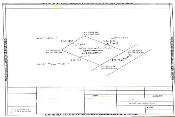 زمین مسکونی ۲۰۰ متری در پره سر نوکنده کوچک-3