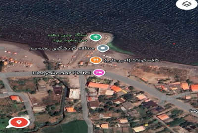 زمین ۲۸۰ متر دهنه سر سپید رود روبروی موج شکن