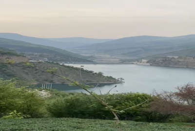 زمین روستای افراچال چشم انداز سد سلیمان تنگه ۳۹۶ متر