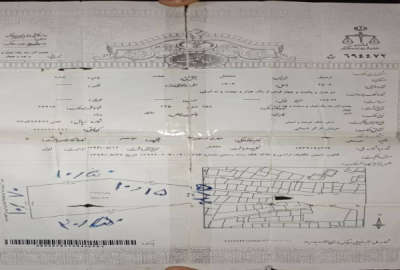 زمین مسکونی سندارتک برگ خیابان غفاری ۱۵۸ متر