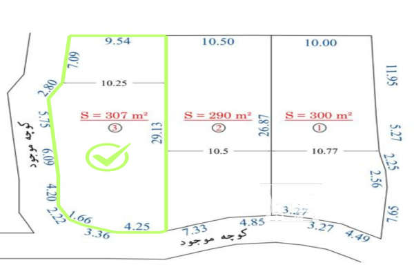 زمین ۳۰۷ متری در ملاکلا نوشهر نزدیک به دریاچه آویدر-2