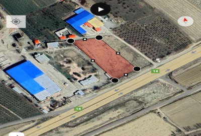 زمین صنعتی تجاری بر جاده صلی تبریز به سلماس ۴۶۵۰ متر