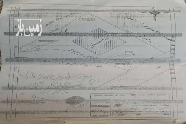زمین مسکونی ۷۱۴ متری دارای کلنگی جاده خرم آباد - تصویر 4