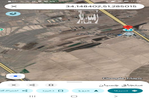 زمین کشاورزی جاده قدیم کاشان قممسجدالحسین ۲۵۰۰۰ متر-2