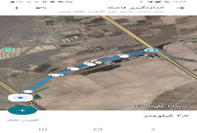 زمین کشاورزی جاده قدیم کاشان قممسجدالحسین ۲۵۰۰۰ متر
