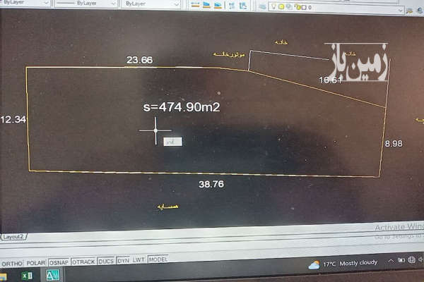 زمین مسکونی ورودی روستای کته پشت ۴۷۵ متر-1