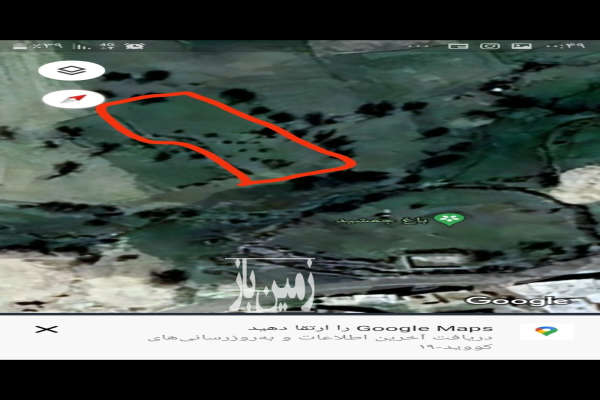 زمین چمنزار بادمحمود چسبیده به بافت روستا ۱۰۰۰ متر-1