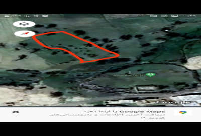 زمین چمنزار بادمحمود چسبیده به بافت روستا ۱۰۰۰ متر