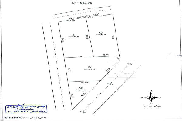 فروش یک قطعه ۷۴۳ متری پلاک بندی شده عبور پهنه کلا-3