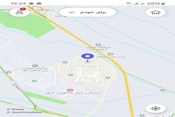 فروش زمین واگذاری وزات دفاع شاهین شهر ۵۱۲ متر-2