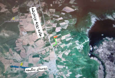 زمین کشاورزی روستای ینگیج ۱۰۰۰ متر