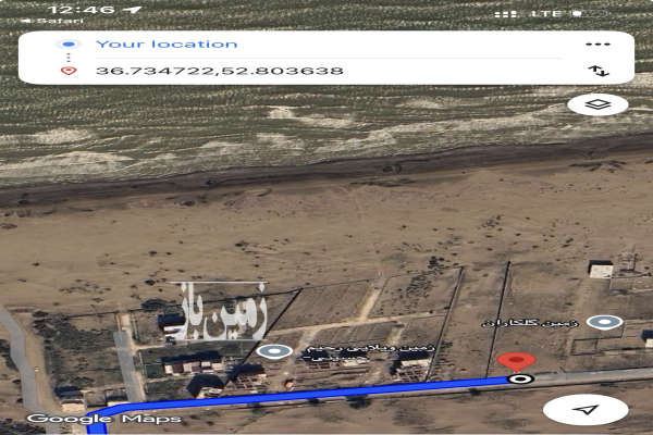 فروش زمین ساحلی در بهنمیر روستای کرفون ۲۱۰ متر-1